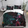 3D Printed Jinx Arcane Bedding Set Pillowcase Duvet Cover Double Twin Full Queen King Adult Kids Bedclothes Quilt Cover 3
