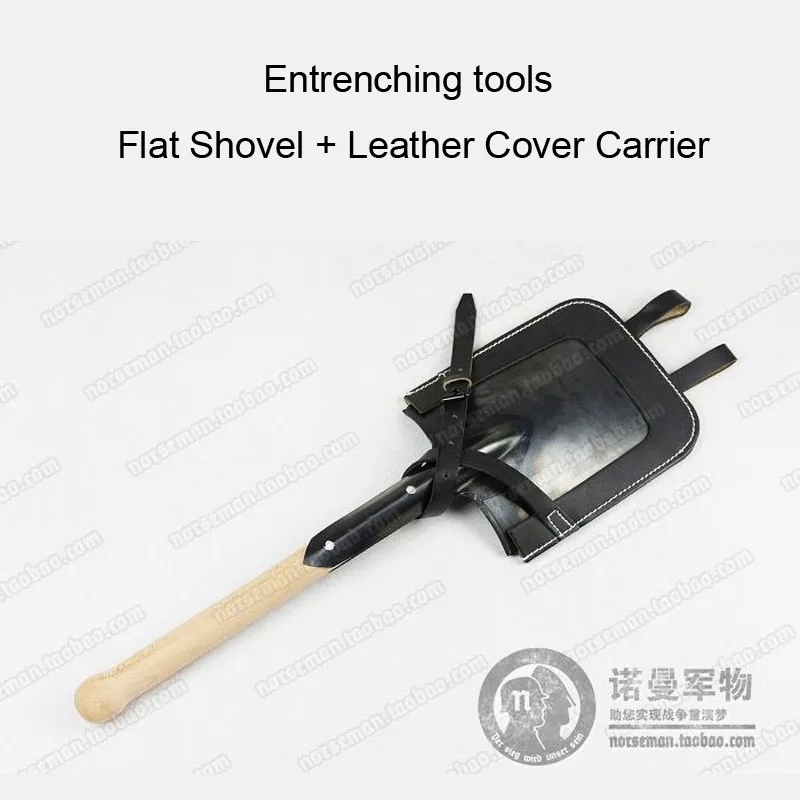 

Reproduction Cosplay German Flat Shovel Entrenching Tools and Artificial Leather Cover Carrier