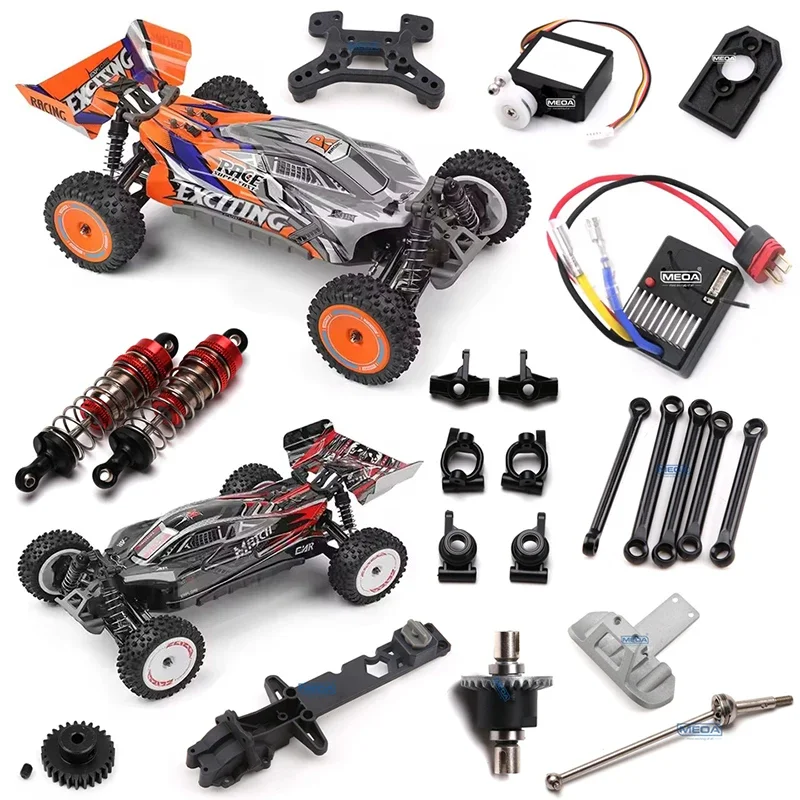 WLtoys RC-Auto 124010 1/12 Original Ersatzteile Chassis ESC Anti-Kollision Komponente Hund Knochen Carbon Pinsel Motor Stoßdämpfer