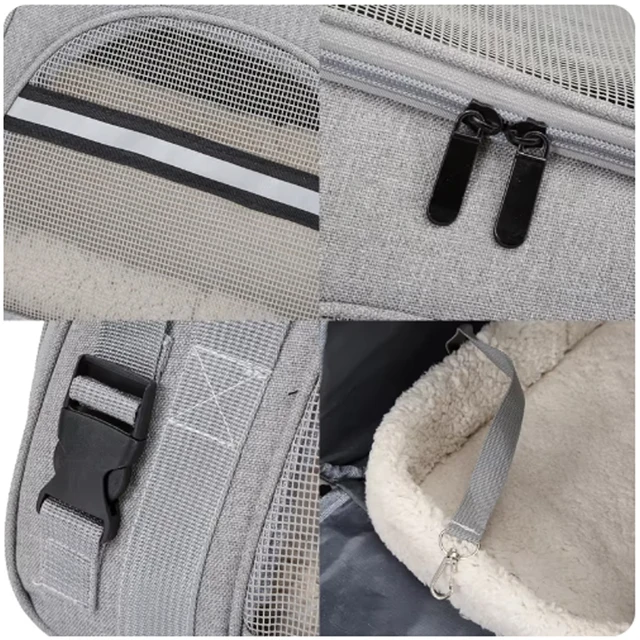 Portable Mesh Shoulder Bag Outgoing Pets Carrier Bags Travel Pets Bags Outdoors foldable breathable transparent cat dog bag 4