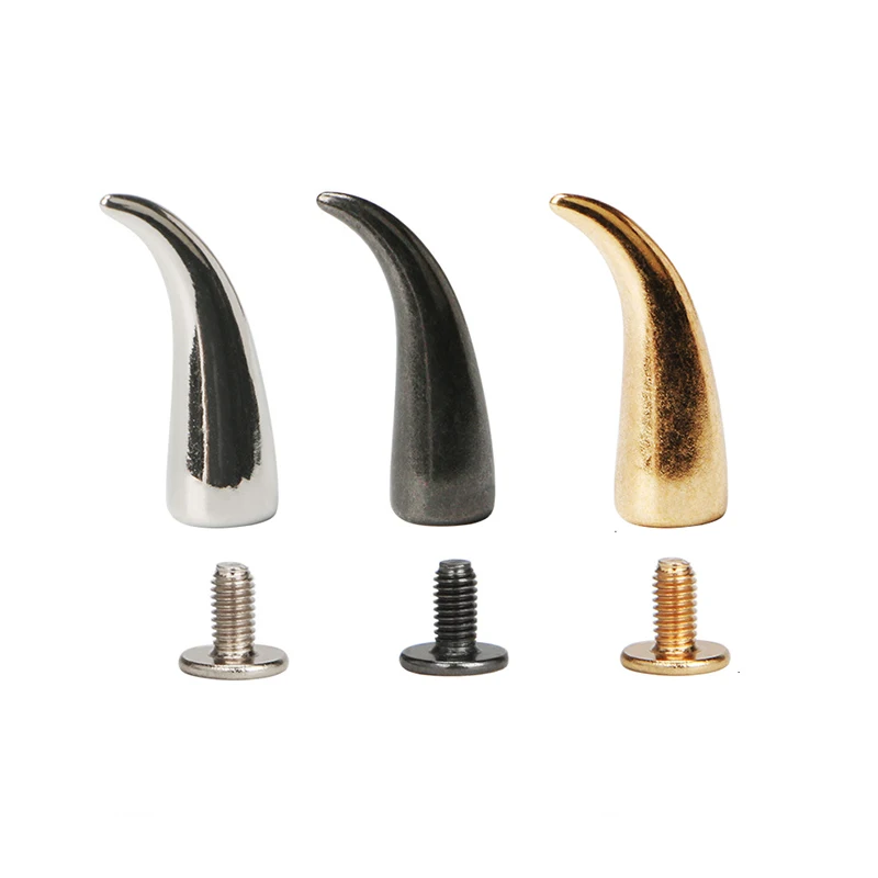 

100 комплектов 7x20 мм кошачьи когти в форме перламутровых пятен конусное искусственное ремесло Заклепки Шпильки с шипами отвертка для воротника ремня