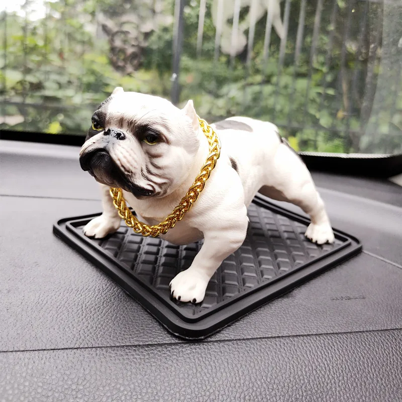 Car Decoration Bulldog Car Ornament Simulation Personality High-end Bully  Dog Cute Creative Car Accessories Interior Decoration - AliExpress