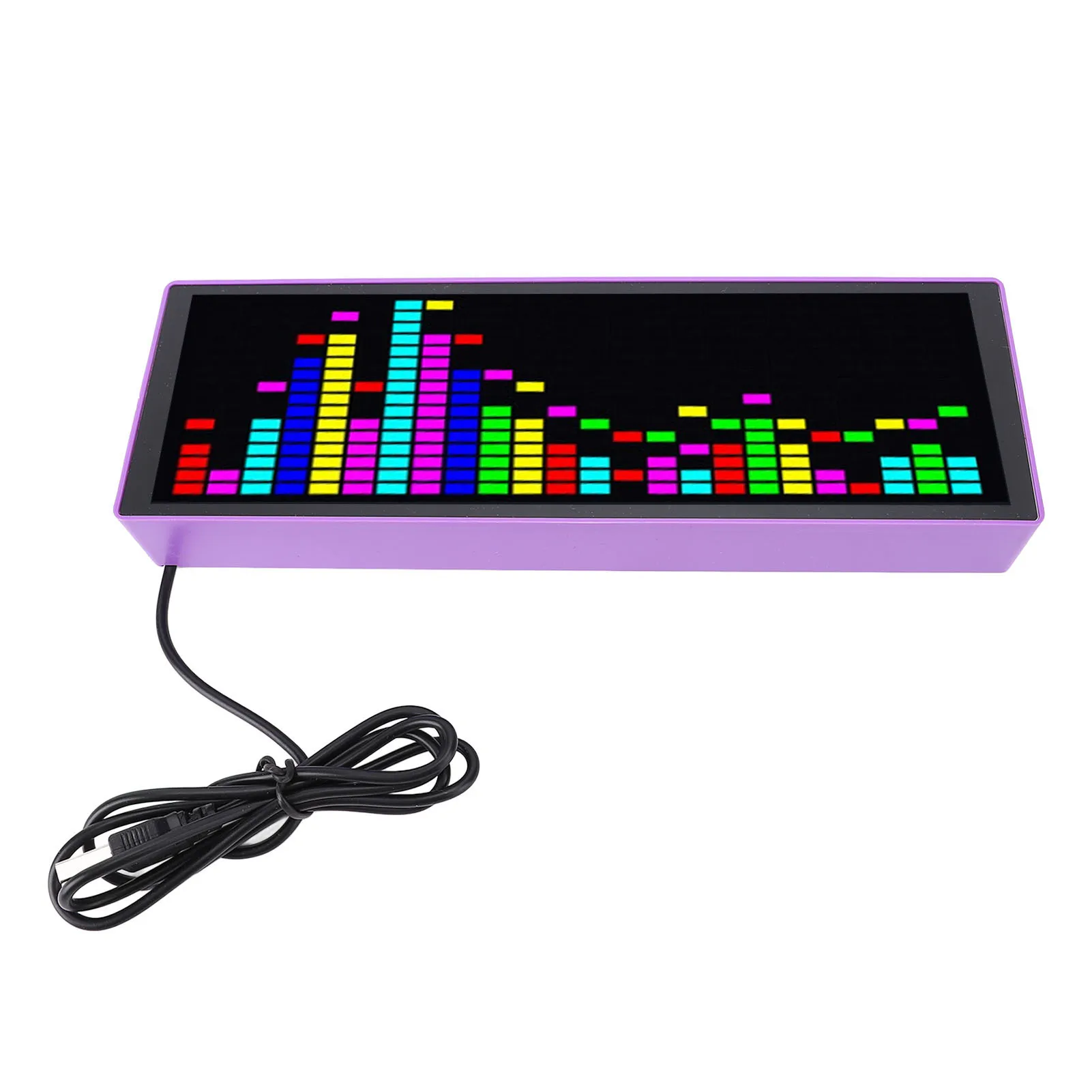 LED 음악 스펙트럼 디스플레이 16x24RGB 스펙트럼 분석기 12가지 다이나믹 7색 효과 리듬 LED 픽업 주변 조명