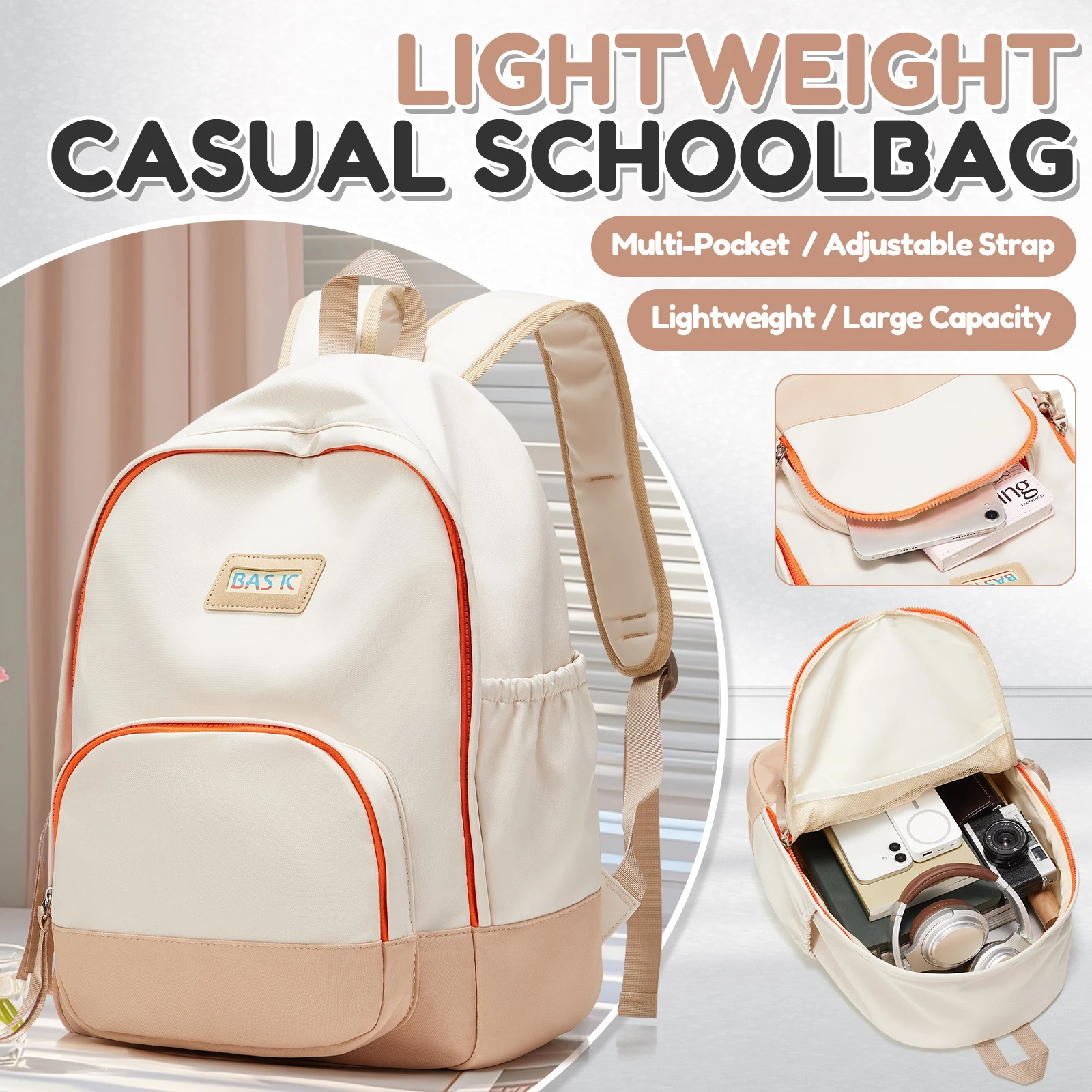 Large Capacity Backpack for Teen Girls, Middle High School College Student Bookbag Daypack Laptop Travel Backpack,Casual Bag 1