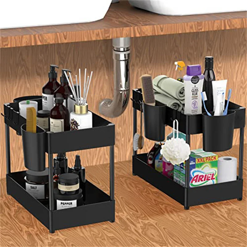 

2 Layer Kitchen Tableware Drain Rack Stand Bowls Dishes Plate Storage Kitchen Seaoning Rack Kitchen Tool Accessories Organizer