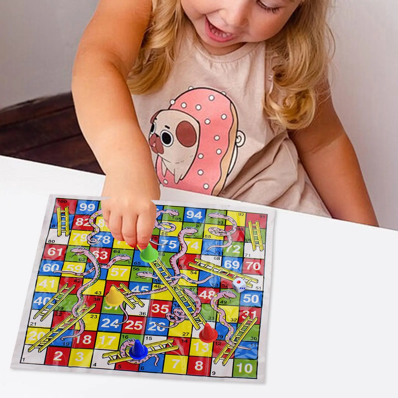 Snake Game Folding Travel Board Game Portable Chess Compact Design For Family Kids Parties Travel Activities