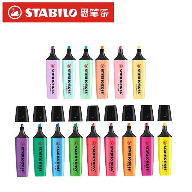 STABILO Boss Pastel Highlighter Original Markers Environmental Pens for  School Office Marking Focus Stationery 1Pcs - AliExpress