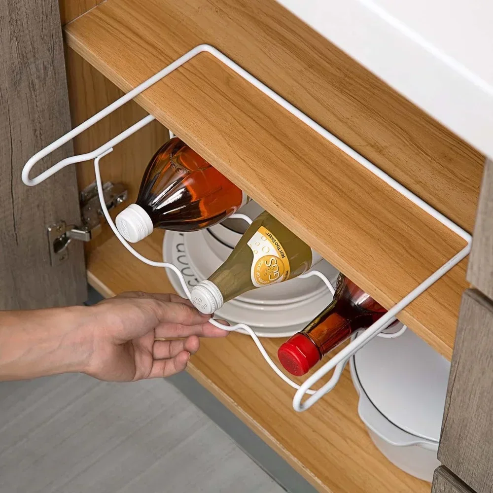 Kitchen Supplies Refrigerator Organizer Rack Inside Shelf Beer Wine Bottle Holder Rack Kitchen Storage Shelves Accessories Tools 4
