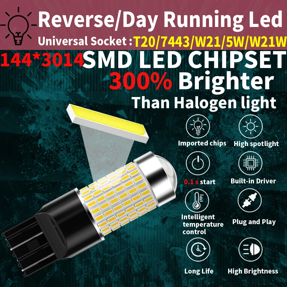 Honda Civic 2005  2016  LED 극ũ   Ʈ Canbus,  ,  ÷  ̿ , T20 W21/5W 7443 W21W, 12V, 2 