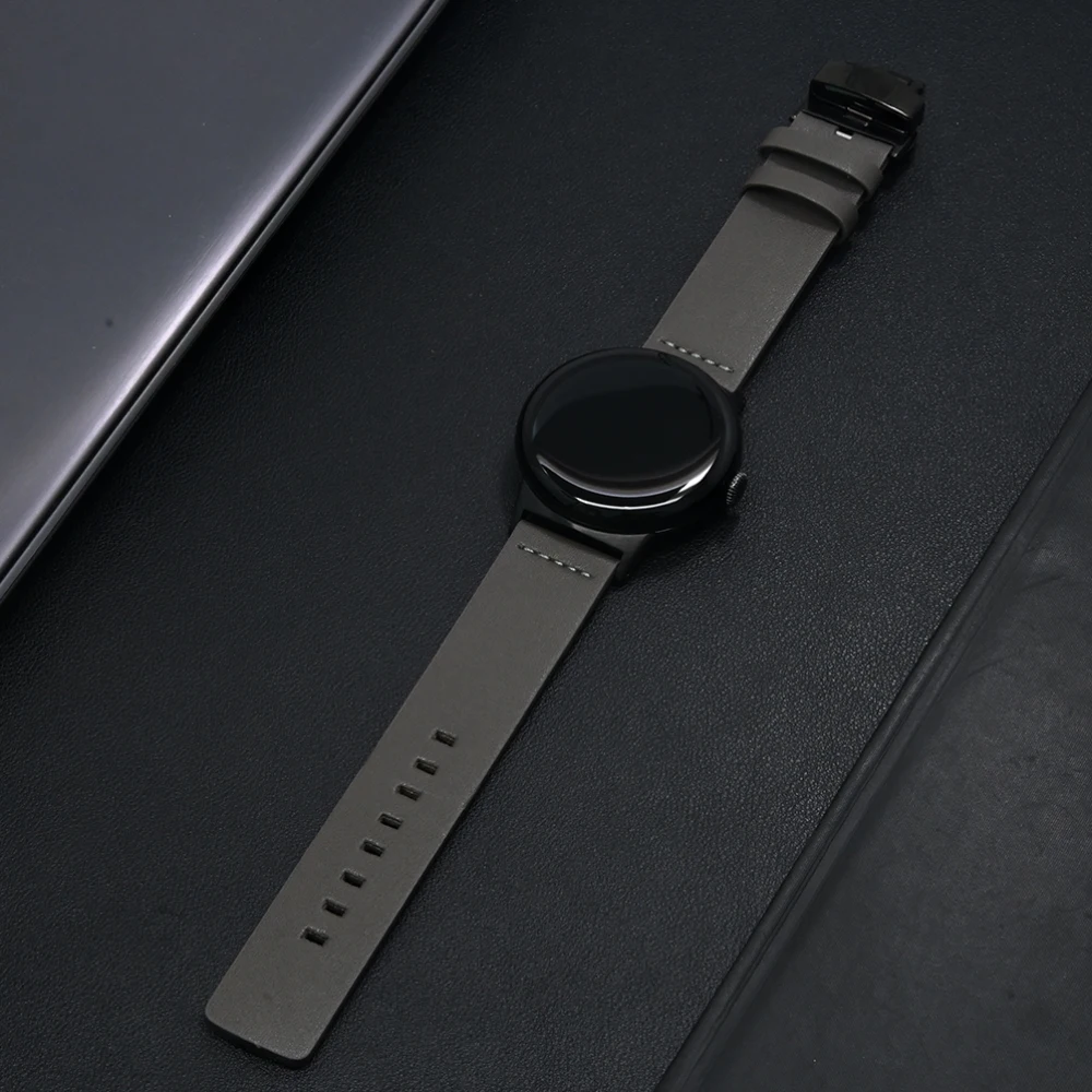Classic Leather Smartwatch Strap, 45mm/41mm, for Google Pixel Watch Series
