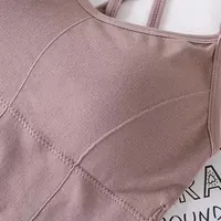 مثير الظهر عبر حزام حمالة الصدر الرياضية للنساء ، رفع أعلى خزان ، أحادية اللون حمالة الصدر اليوغا ، تنفس وناعمة ، اللياقة البدنية والجمال 1