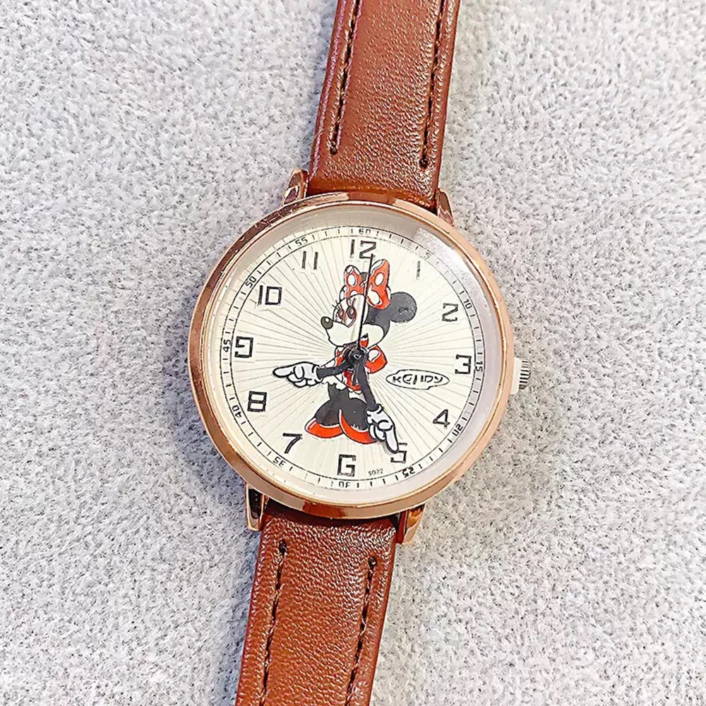 جديد ديزني ميني ماوس الكرتون ووتش أزياء لطيف كوارت...