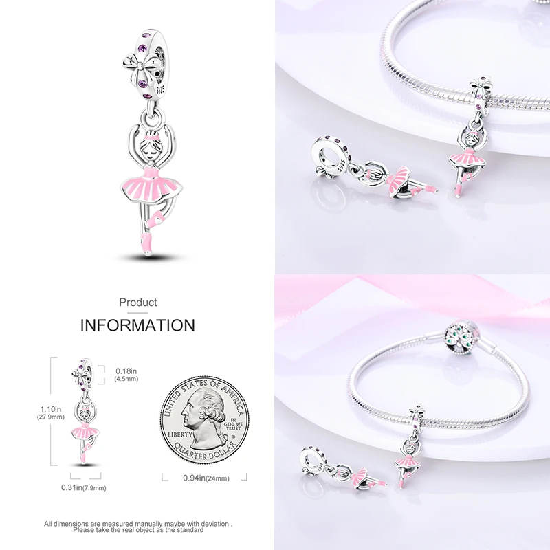 925 Sterling Silver Boy Girl Couple Lovers Beads Marriage Charms Dangle Fit Original Pandora Bracelet Charms Jewelry Women DIY