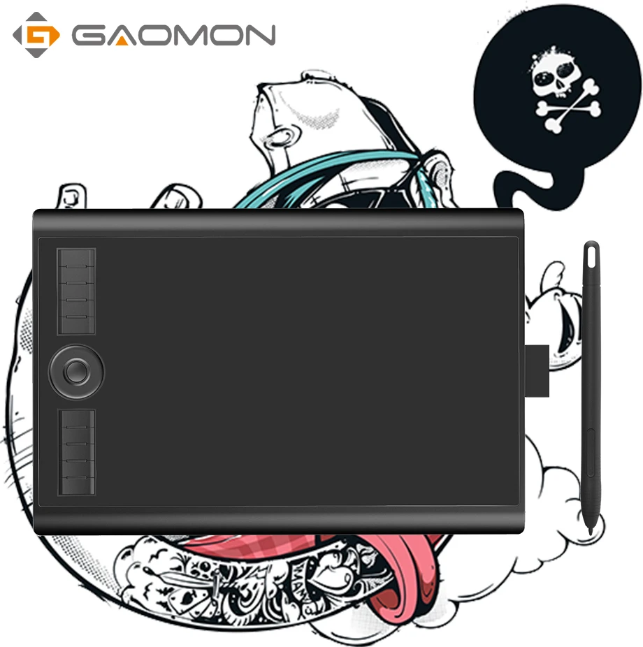 Tablet com Caneta de Desenho Gráfico Gaomon M10k Versão 2023 10 x 625 Polegadas com Stylus Passiva com 8192 Níveis de Pressão