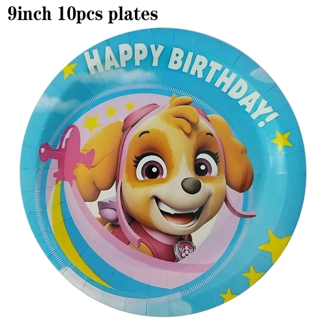 Decoracion Cumpleaños Patrulla Canina Platos De Papel Patrulla