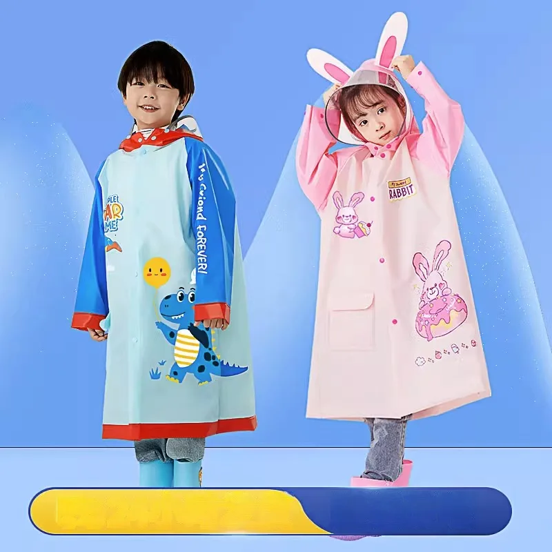 

Children's Raincoat Kindergarten 2023 New Poncho Safe Fabrics Smell Free Waterproof Raincoat Quick-dry Convenient Storage