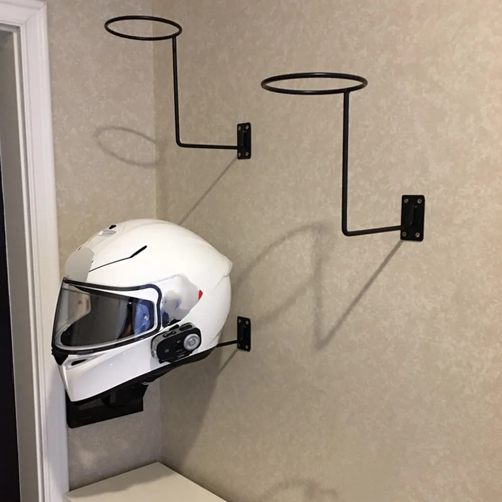 Motorcycle Helmet Holder 3/6pcs Motorcycle Helmet Rack Holder Wall Mounted Hook Display Rack Stand For Hat Cap Jacket Hanger Helmet Stand Organizer