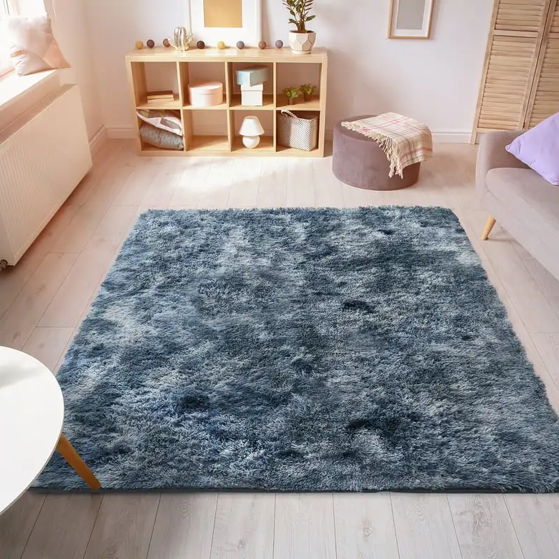 

Plush Faux Fur Area Rug 3x5 Feet, Luxury Modern Rugs Rectangular Fuzzy Carpet for Bedroom, Living room, Room, Rey