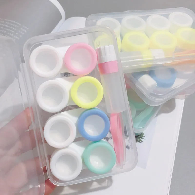 

4 пары, контейнер для хранения контактных линз