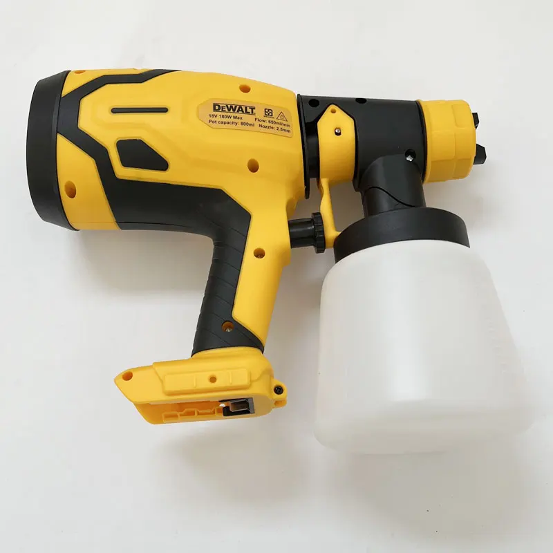 Cordless electric spray gun portable paint sprayer high power auto furniture coating airbrush for Dewalt battery electric power tools spray gun pressure regulator air brush compressor kit airless sprayer pump