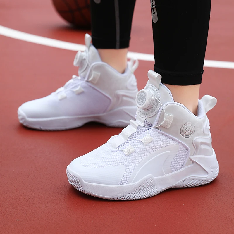 Children Sport Shoes Outdoor Non-slip Kids Basketball Shoes Wear-resistant Boys Casual Shoes Breathable Child Boy Basket Trainer