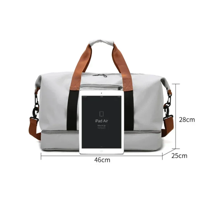 Fashion Gym Fitness Bags For Women Large Capacity Men's Sports bag Waterproof Weekend Voyage Female Messenger Bag Dry And Wet 3