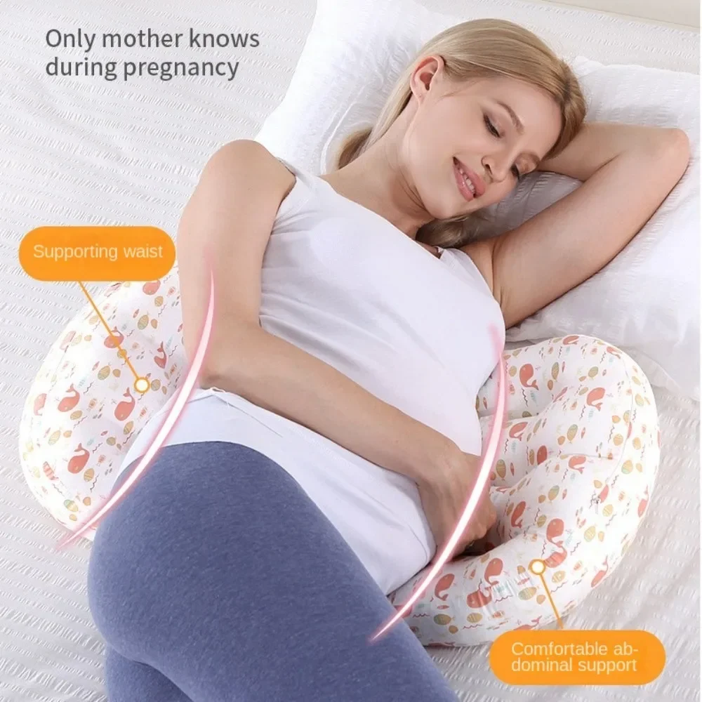 Pregnancy Pillow Pregnant Women's Waist Side Sleeping Multifunctional Support Full Body Maternity Cushion Pad for Leg
