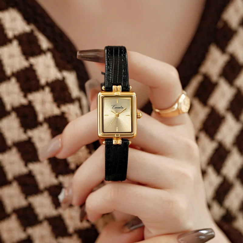 Watch Women's Elegant Women's Retro Special Interest Light Luxury Women's Small Square Wat