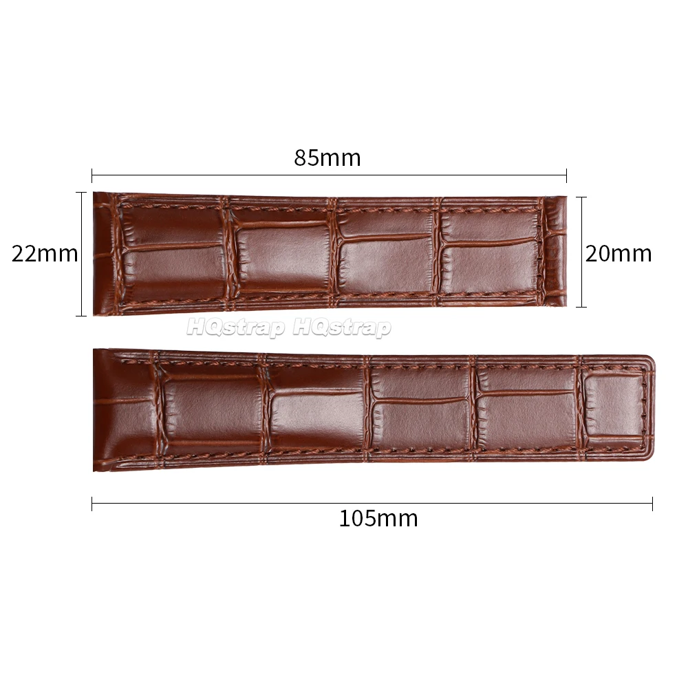 Elegant Leather Watch Band - Premium Bamboo Cowhide Strap