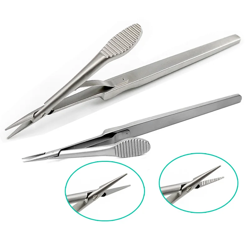 

Needle Holder Long Short Handle Micro Needle Holder Ophthalmic Surgical Instrument