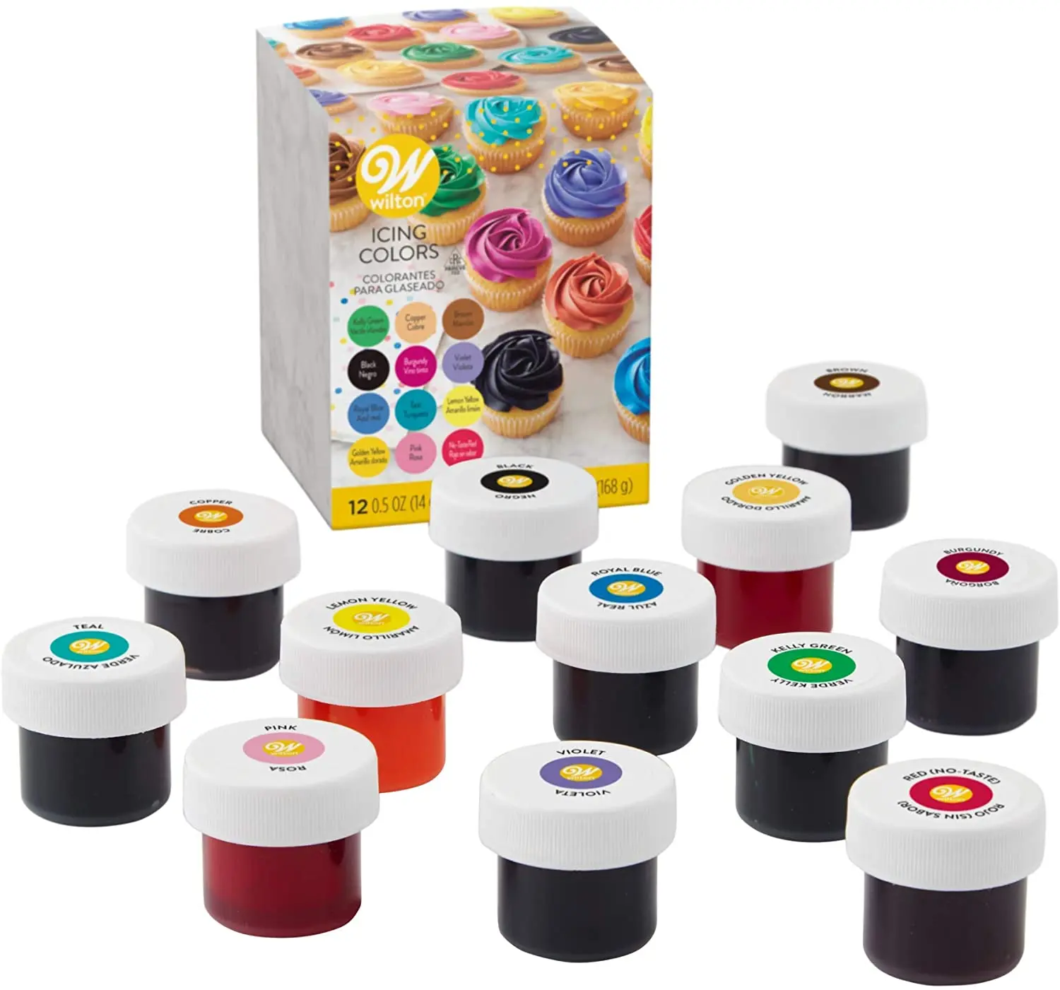 Food Coloring 12 Color Rainbow Fondant Cake Food Coloring Set for and Cooking 