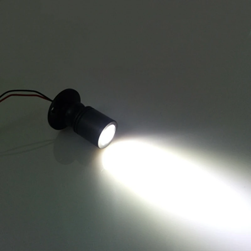 1W 3W Cabinet Mini LED Spotlight Jewelry Showcase Wine Counter Display Lighting Lamp 360 Degrees Rotatable Adjustable Spot Light 4
