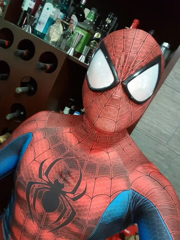 ハロウィン大人用クラシックスパイダーマンスーパーヒーローコスプレ