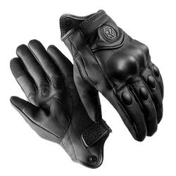 Unisex Leather Motorcycle Gloves - All - Season Cycling and ATV Protection - XL (2)