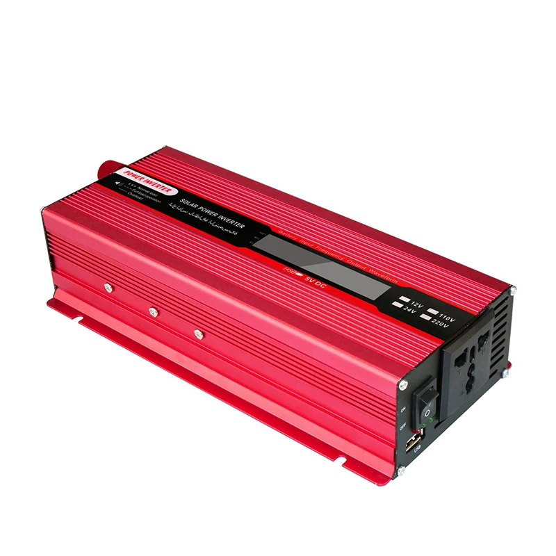 2000W Inverter Sfx-12V2000 Inverter Per Veicoli Display Digitale Lcd Smart Red Solar Volt Power Converter Dc A Ac