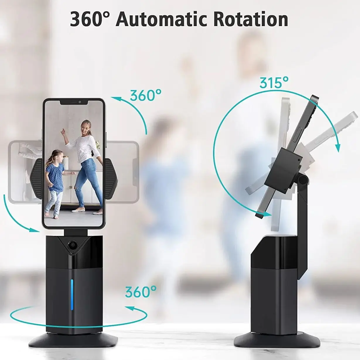 Soporte De Teléfono Con Seguimiento Facial Automático - 360° Para Vlogs, TikTok Y Grabaciones