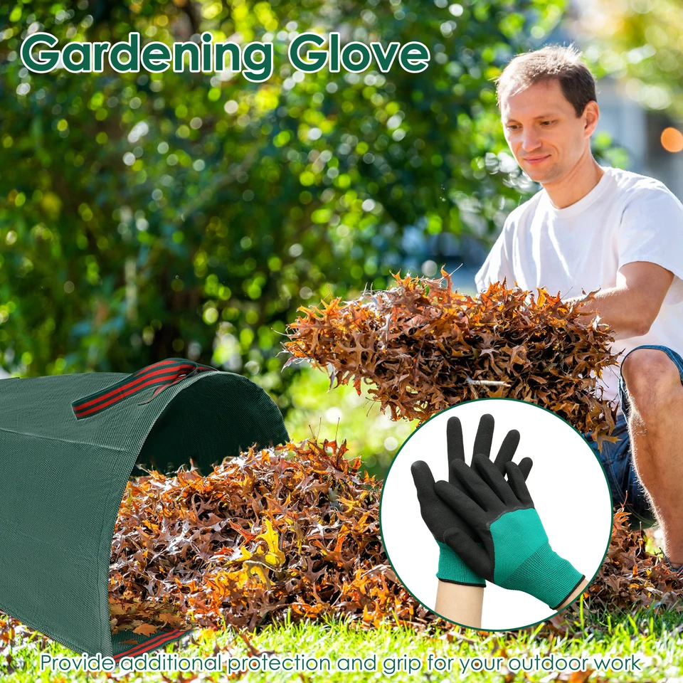 2 pezzi borsa per raccolta foglie da giardino semicircolare PP paletta per foglie da cortile tipo paletta di grande capacà borsa da giardino borsa per immondizia per foglie da giardino