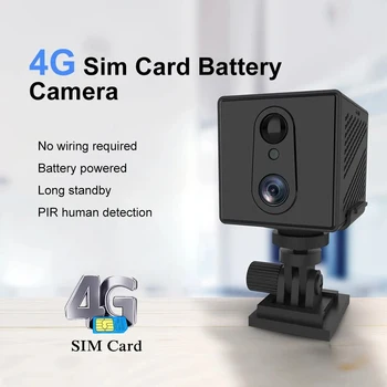4G SIM Card Powered 5MP Mini Camera Indoor Night Vision Home Security Monitoring Cam with Rechargeable 3000mAh Battery 1