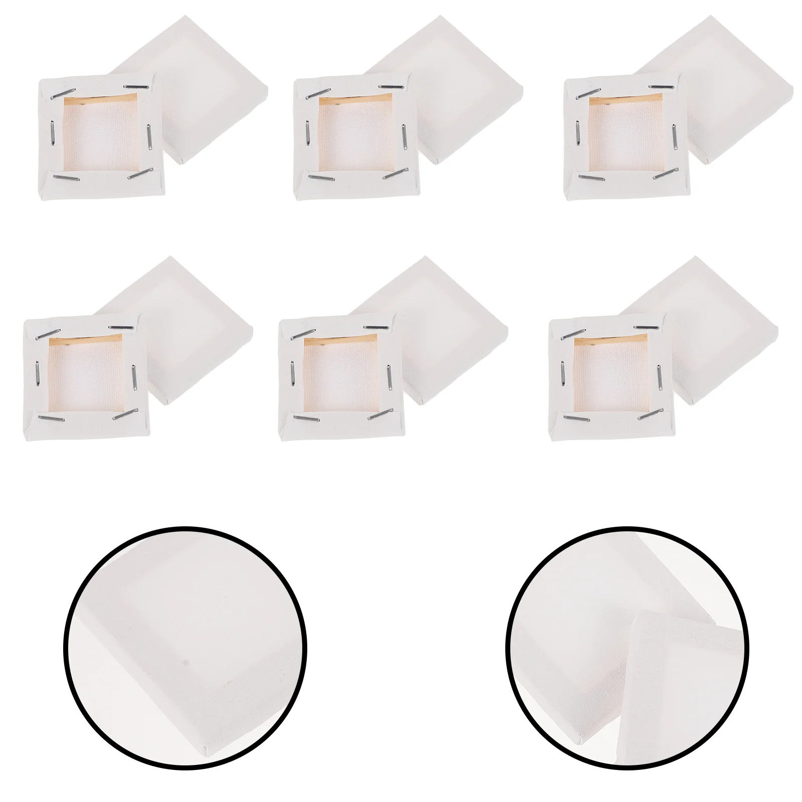 

12 Pcs Self Made Mini Canvas Frame Child Kids Paint Brushes Art Board Wood Stretcher Frames