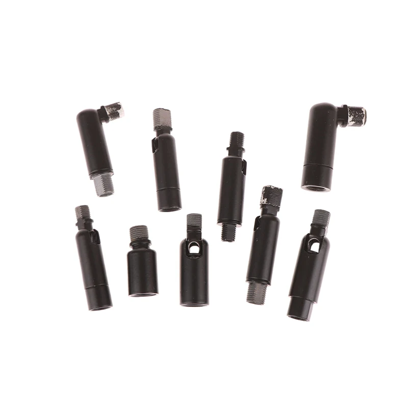 LED Lamp Accessories M10 LED Lamp Parts Black Universal Head Metal Rocker Steering Pipe With Bracket M8 M10 Tooth For DIY Spotlight M8 Flexible Tube
