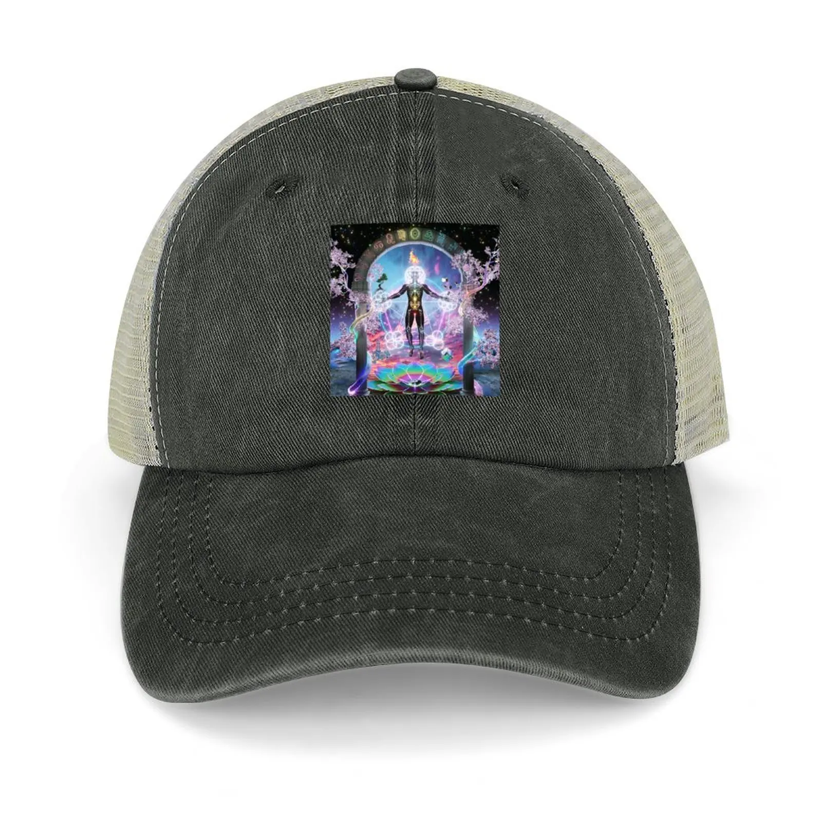 

griz rainbow brain Design Cowboy Hat funny hat Kids Hat black custom Woman Hats Men's