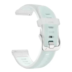 Translucent Silicone Wristband - 22mm Adjustable Strap for 22mm (White)