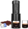 Classic Portable Espresso Maker, 2 in1 Travel Coffee Maker,Compatible Capsules and Ground Coffee,Manual Espresso Machin 1