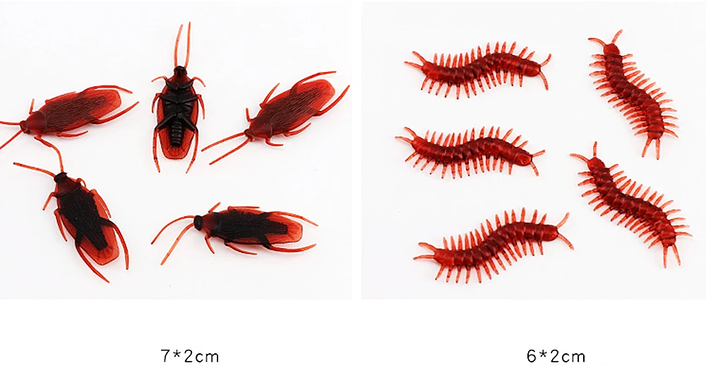 50 Stück gefälschte Kakerlake Eidechse Tausend füßler Skorpion geeignet für Halloween Party Kinder Geburtstags geschenk Piñata Ostern Karneval Geschenk verpackung – Detail 3