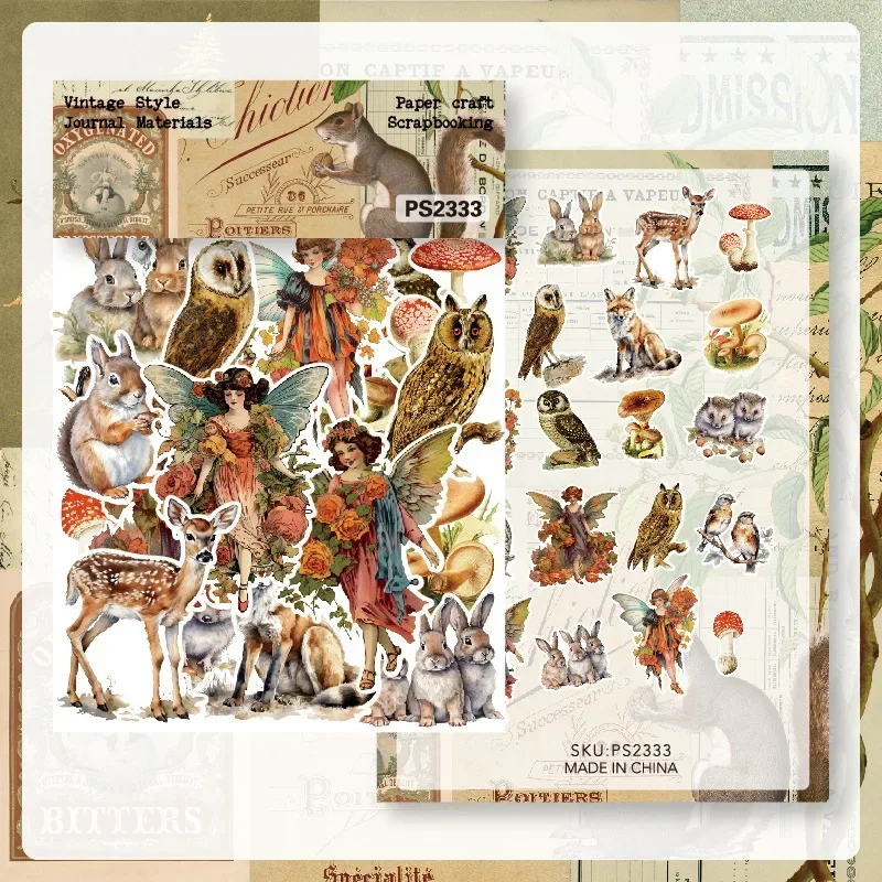 40 Pcs Vintage Literary Easter Series Stickers Scrapbook Handbook DIY Journal Material Decoration Collage Aesthetic Art Stickers cartoon stickers decorative stickers self adhesive stickers paper stickers adhesive stickers roll packaging stickers handbook stickers packaging stickers diy scrapbooking accessories