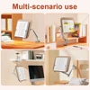 Book Stand for Reading with 360° Rotating Base Recipe Book Holder with Elastic Page Clip for Music Scores Recipe Tablet Laptop 6