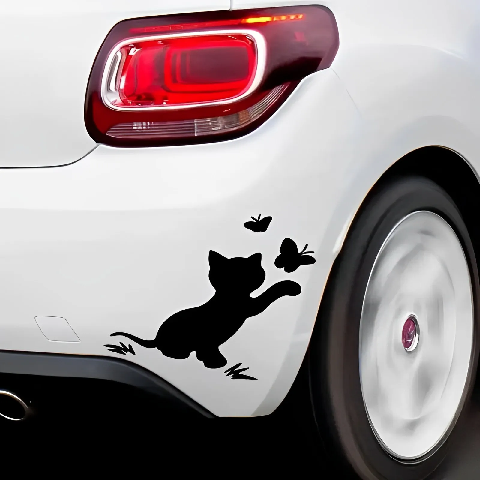 

Creative Cartoon Animal Stickers Butterfly Cat Shape Car Body Reflective Stickers Glass Decals Car Decorative Accessories