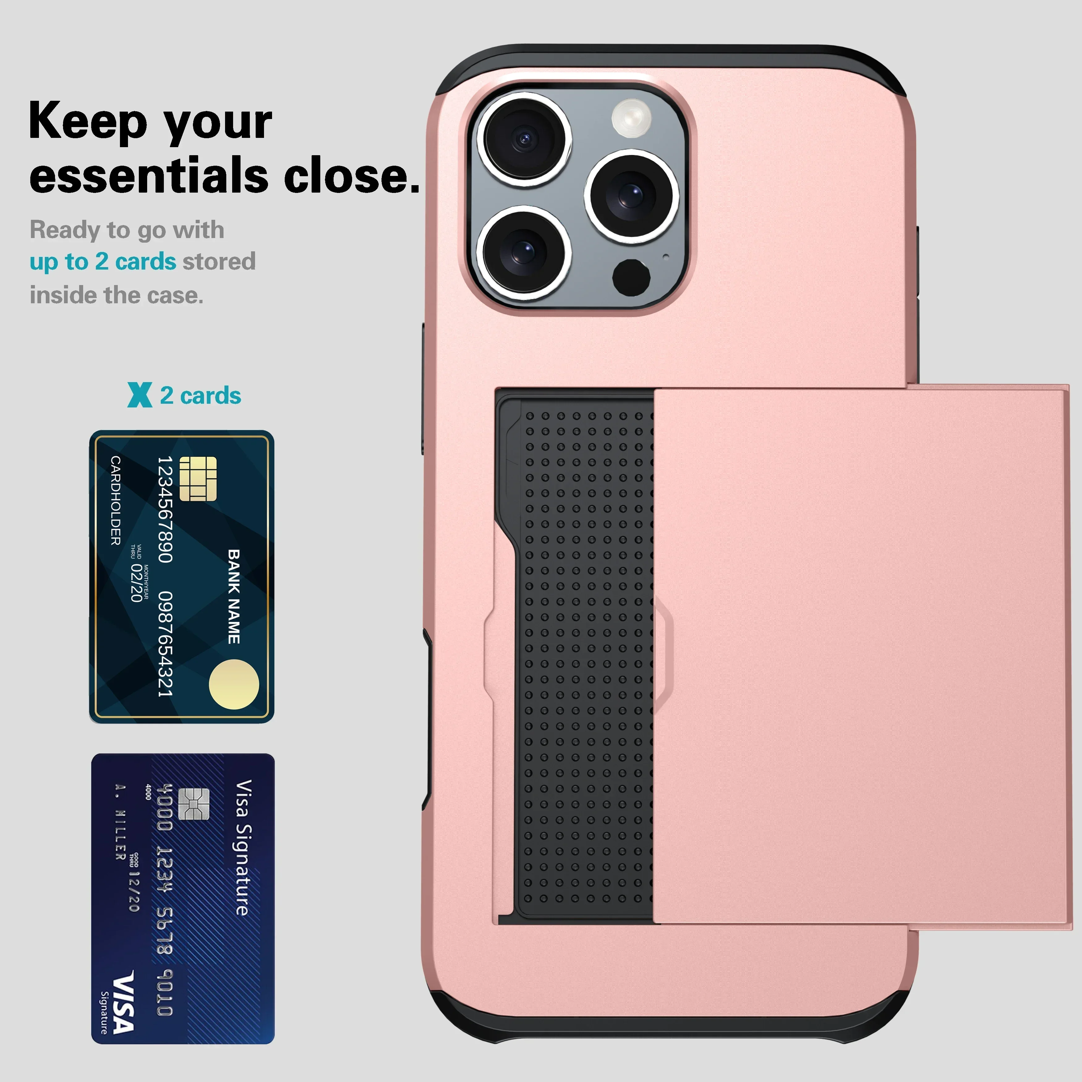 Sleek Business Armor Wallet Case with Card Slot Cover