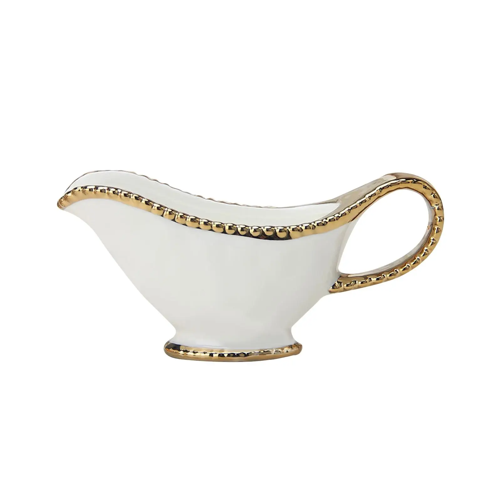 Porcelain Gravy Boat Accesory Sauce Boat Container for Beefsteak Dining Milk
