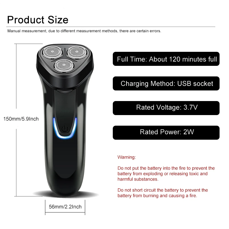 Mini Electric Shaver Men's Face USB Charging Washable Beard Razor Ladies Travel Portable Body Hair Trimmer_voghion.com